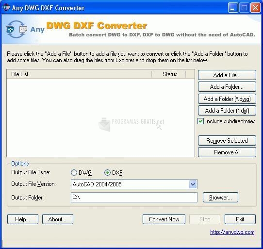 Pantallazo Any DWG DXF Converter Pro