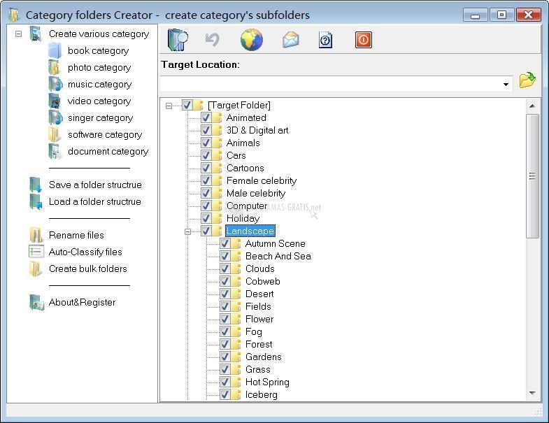Pantallazo Category folders Creator