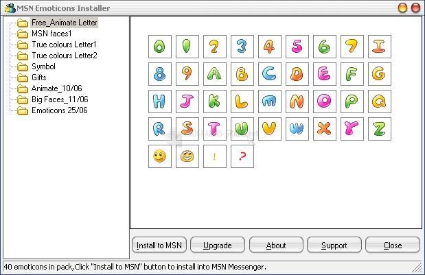 Pantallazo MSN Emoticons Installer
