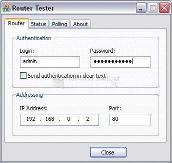 Pantallazo Router Tester
