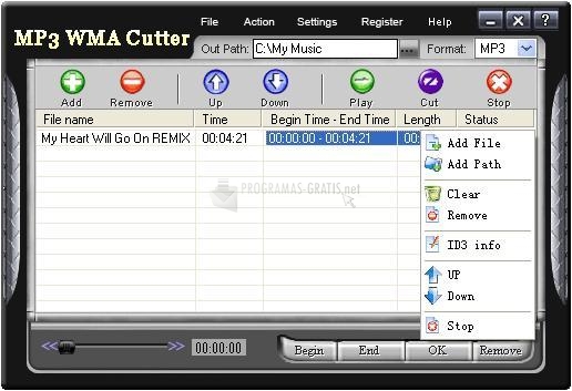 Pantallazo MP3 WMA Cutter