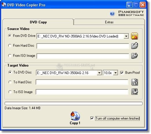 Pantallazo DVD Video Copier