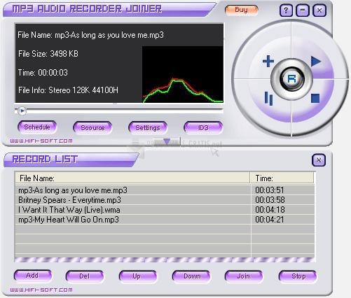 Pantallazo MP3 Audio Recorder Joiner