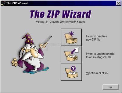 Pantallazo The ZIP Wizard