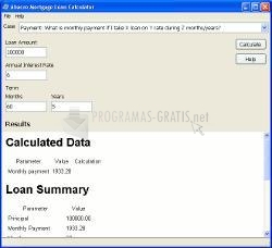 Pantallazo Mortgage Loan Calculator