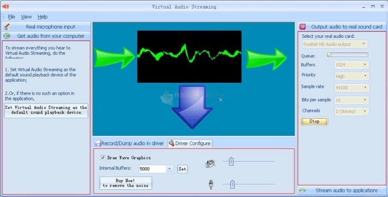 Pantallazo Virtual Audio Streaming