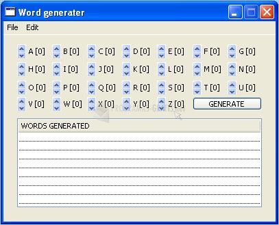 Pantallazo Word Generator