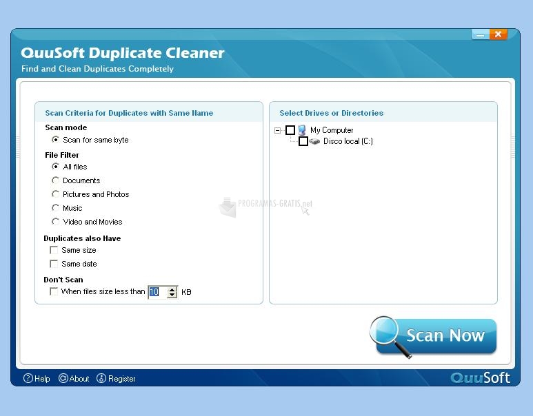 Pantallazo QuuSoft Duplicate Cleaner