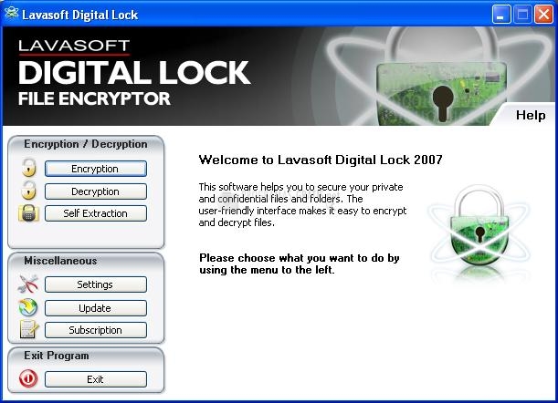 Pantallazo Lavasoft Digital Lock