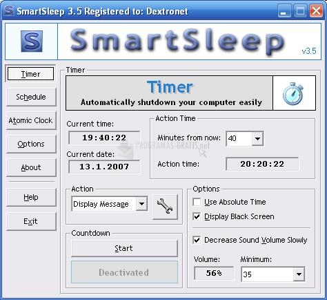Pantallazo Smart Sleep