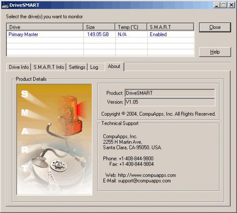 Pantallazo CompuApps DriveSMART