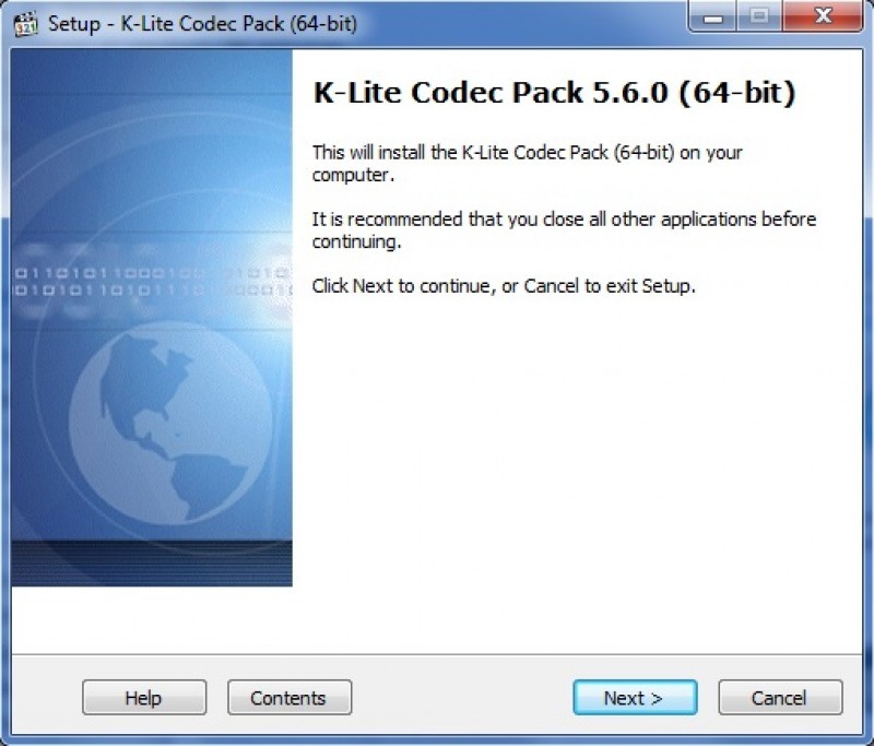 Pantallazo K-Lite Codec Pack 64 bit