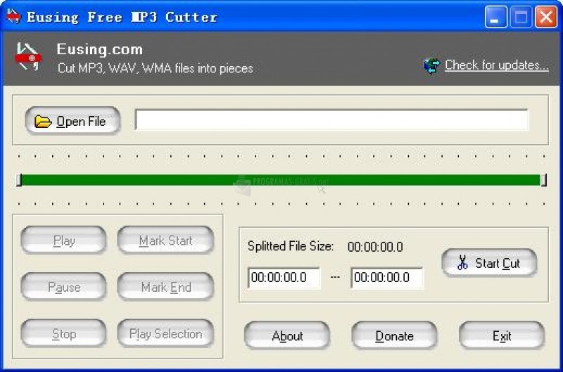 Pantallazo Eusing Free MP3 Cutter