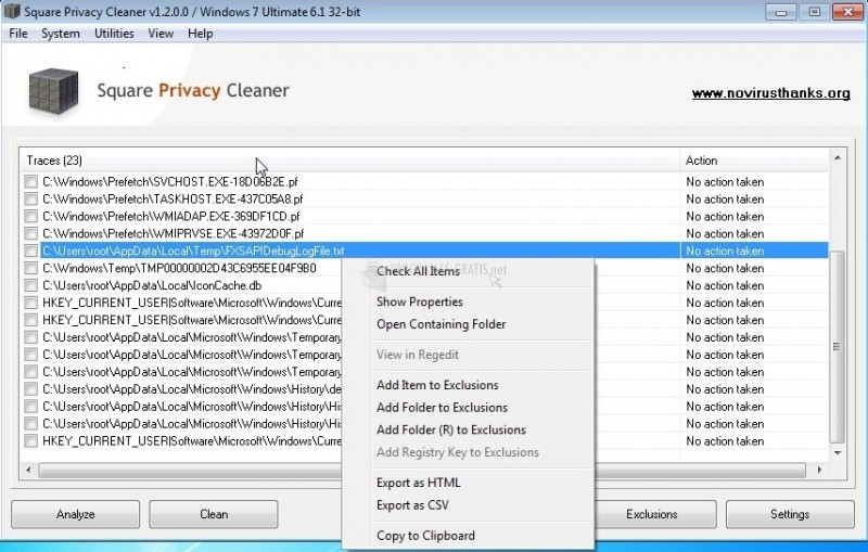 Pantallazo Privacy Cleaner Pro