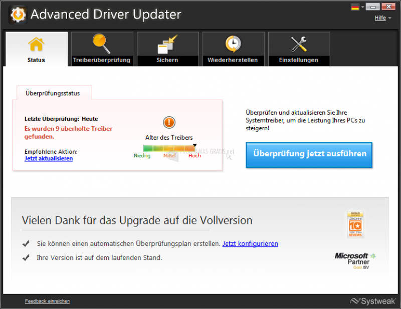 Pantallazo Advanced Driver Updater