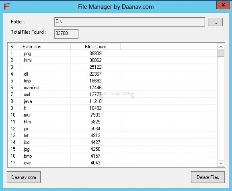 Pantallazo File Manager