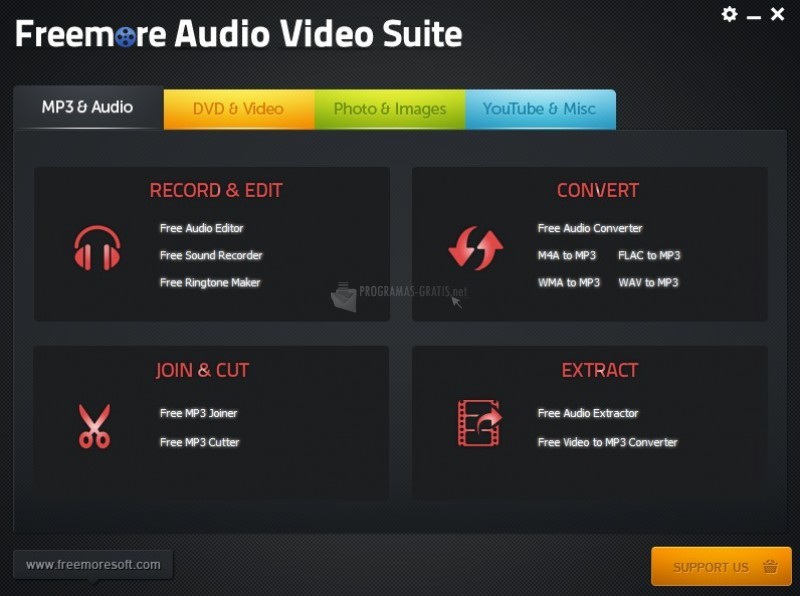Pantallazo Freemore Audio Video Suite