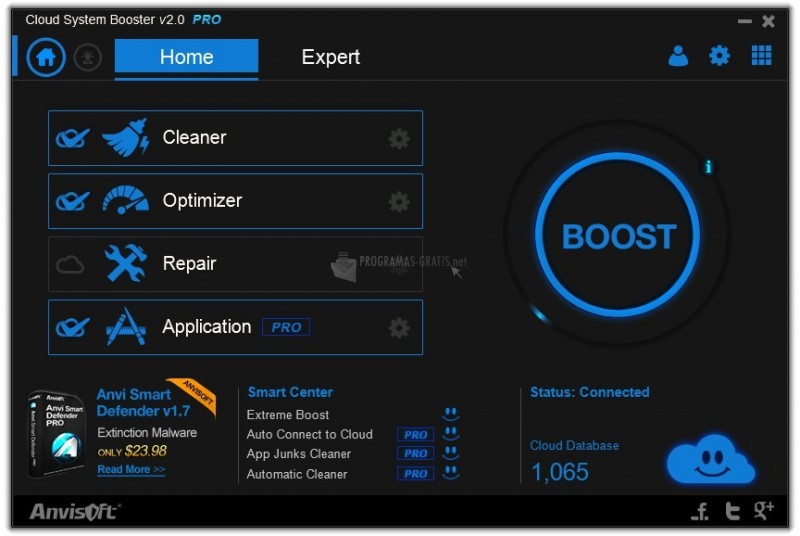 Pantallazo Cloud System Booster Pro