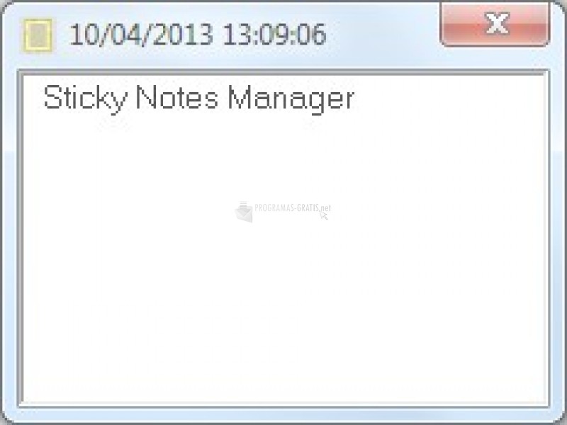 Pantallazo Sticky Notes Manager