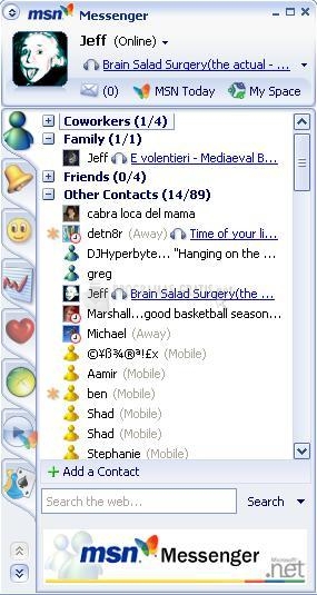 Pantallazo MSN Messenger  98 / Me
