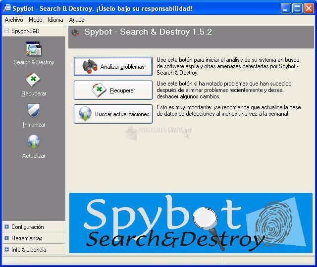 Pantallazo SpyBot Search & Destroy