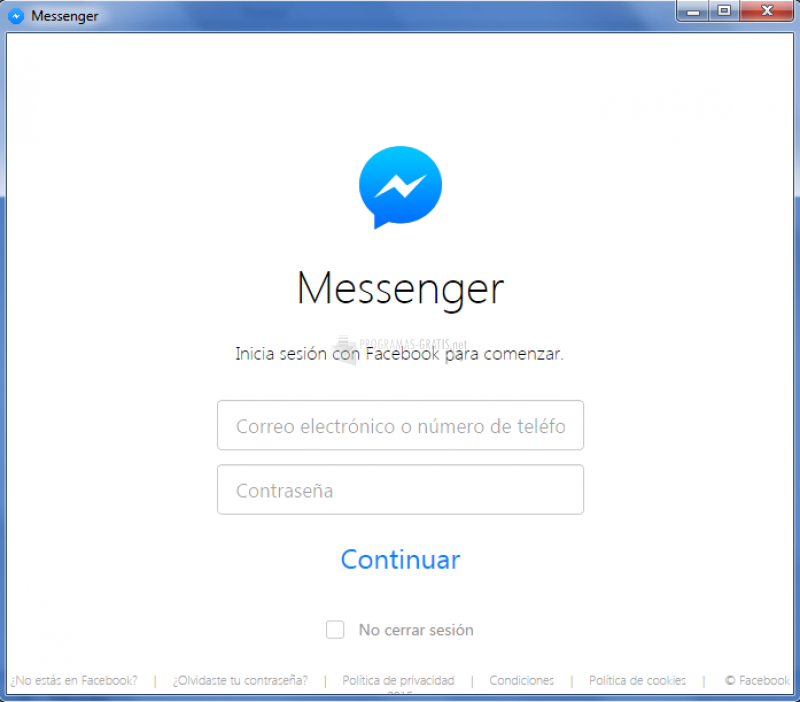 Pantallazo Messenger for Desktop