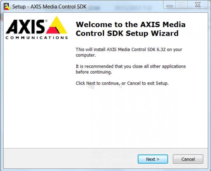 Pantallazo Axis Media Control