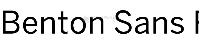 Pantallazo Benton Sans Regular Font