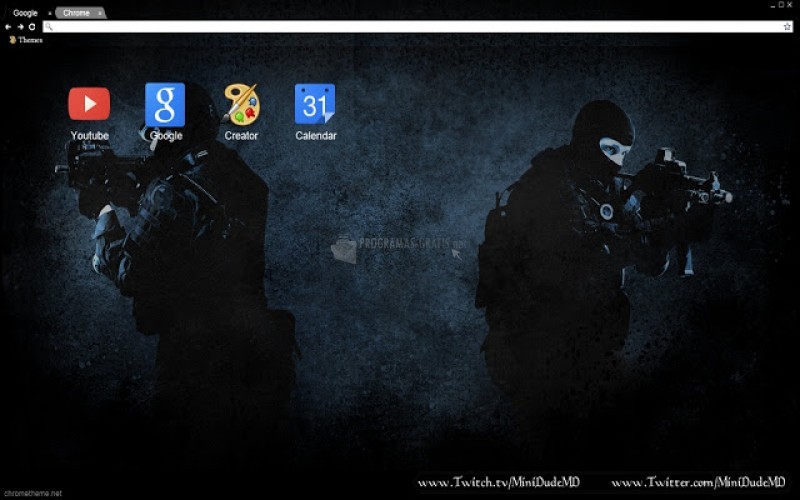 Pantallazo Counter Strike Theme Chrome