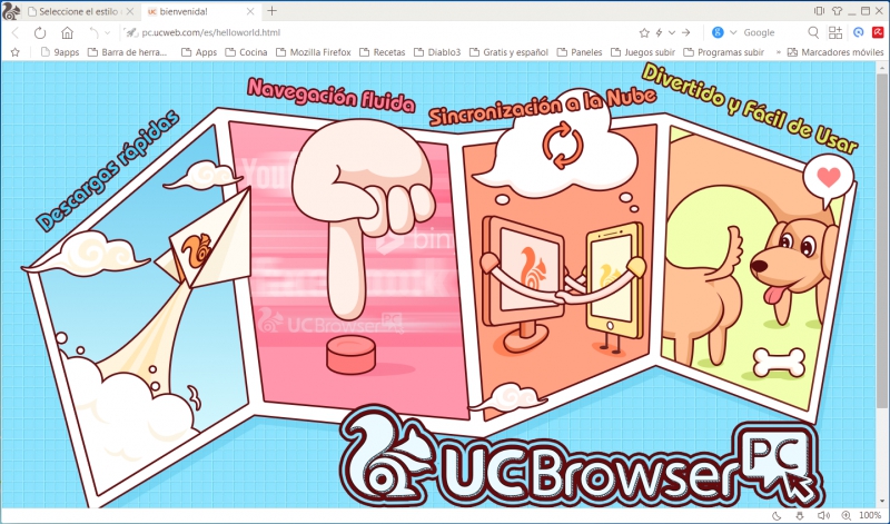 Pantallazo UC Browser