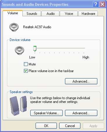 Pantallazo C-Media AC97 Audio Device