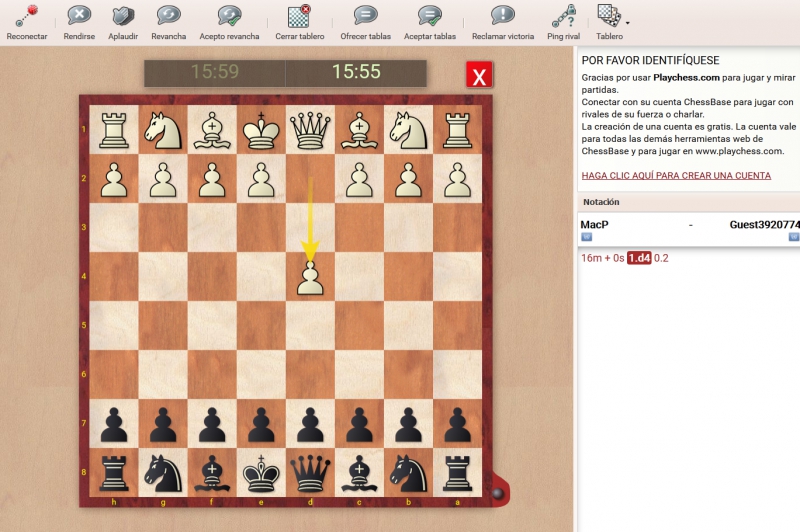 Para jugar al ajedrez online con vídeo en Playchess