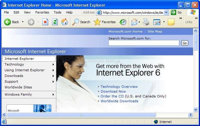 Pantallazo Internet Explorer 6 y Outlook Express 6 SP1