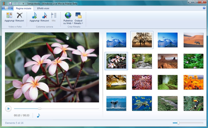 Pantallazo Windows Live Movie Maker