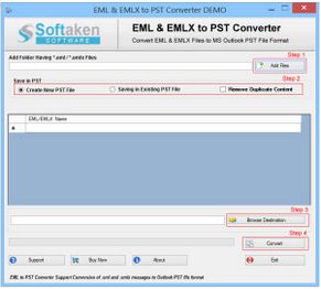 Pantallazo Free EML to PST Converter