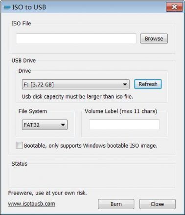 Pantallazo ISO to USB