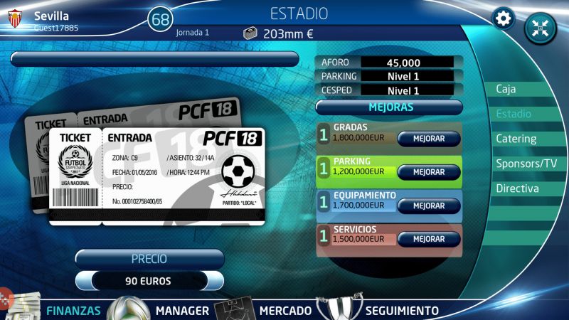 Pantallazo PC Fútbol 2018