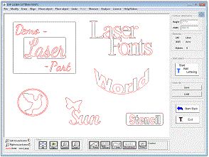 Pantallazo DXF Laser Cutting Fonts