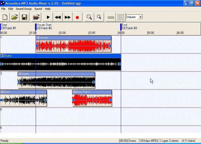 Pantallazo Acoustica MP3 Audio Mixer