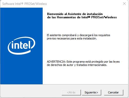 Pantallazo Intel Wireless Bluetooth