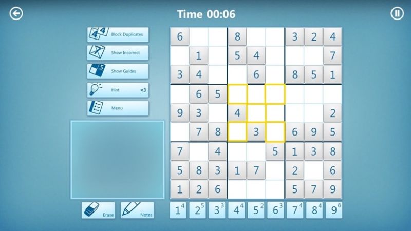 Pantallazo Microsoft Sudoku