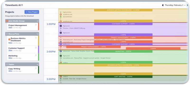 Pantallazo RescueTime