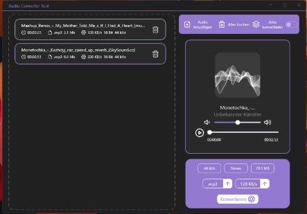 Pantallazo Audio Converter Tool