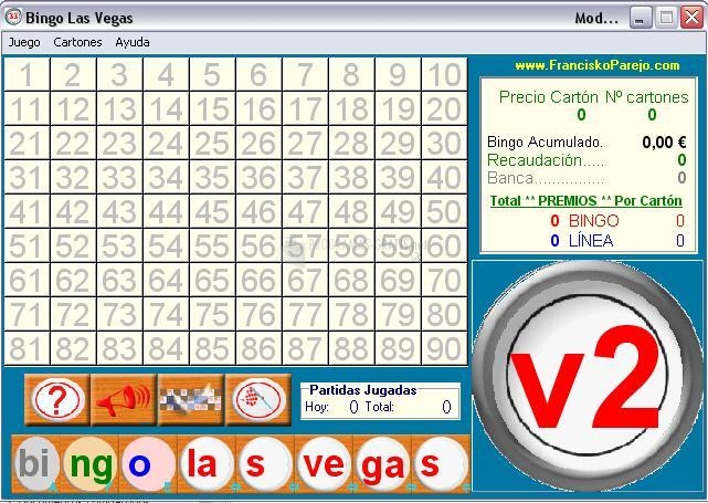 Pantallazo Bingo Las Vegas
