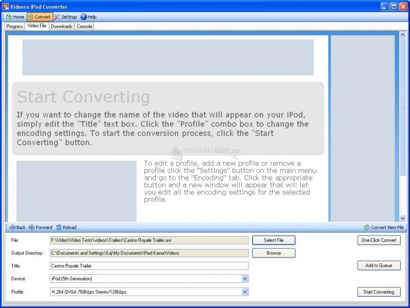 Pantalla Videora iPod Converter