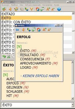 Pantallazo LingvoSoft Dictionary German-Spanish