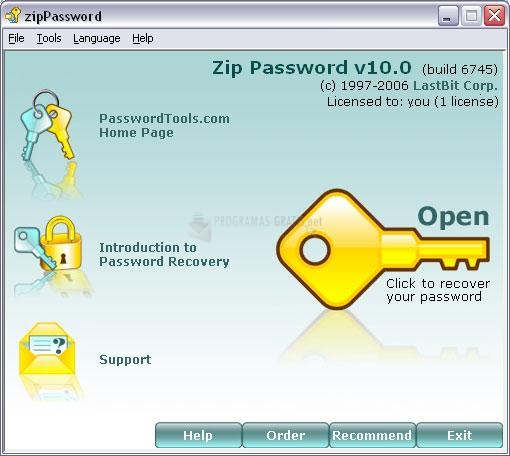 Pantallazo Zip Password