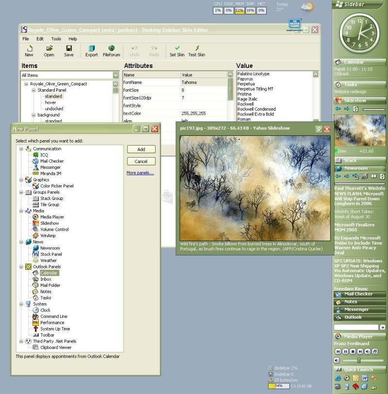 Pantallazo Desktop Sidebar