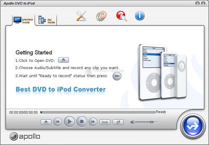 Pantallazo Apollo DVD to iPod