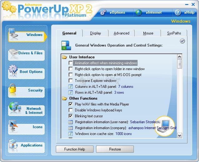 Pantallazo Ashampoo PowerUp XP